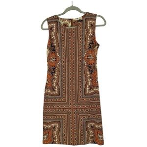 J McLaughlin Catalina Cloth Shift Dress Geometric All Over Print Size Medium